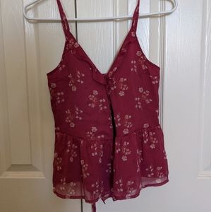 Abercrombie Floral Chiffon Tank - XXS